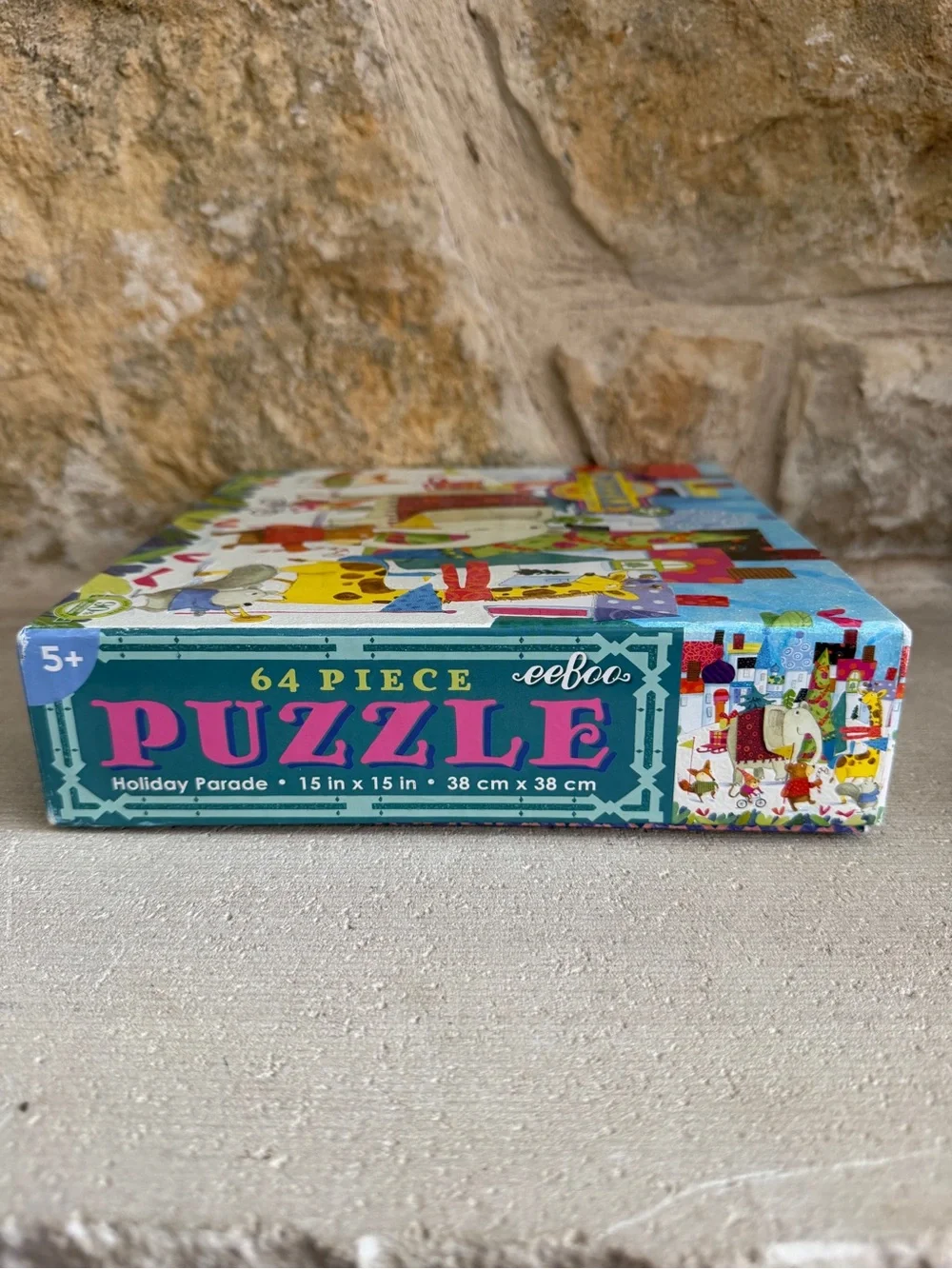 Eeboo Glitter Holiday Parade Big Puzzle 64 pieces Christmas Animals